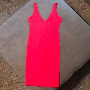 Red slim fitting dress